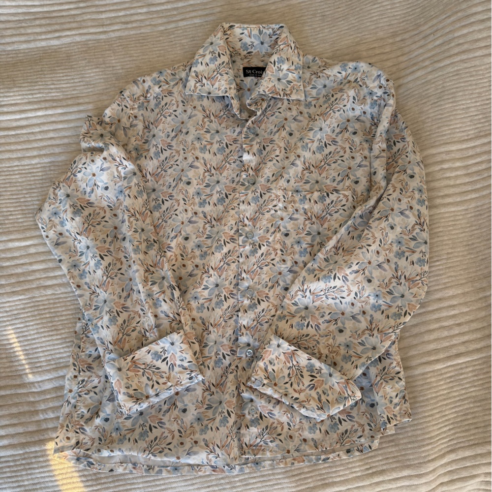 St. Croix Floral Long Sleeve Button-Up Shirt